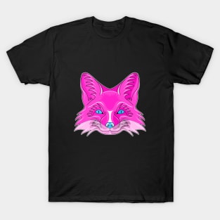 pinky fox face cartoon T-Shirt